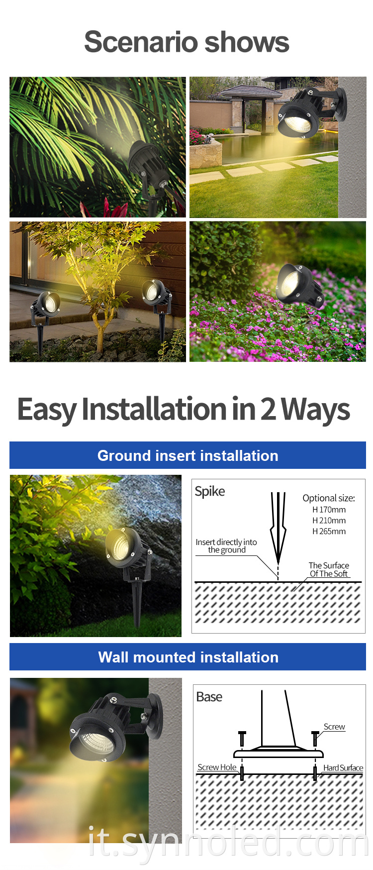 Led Spike Garden Lights